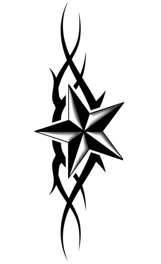 Small North Star temporary tattoo, get it here ▻