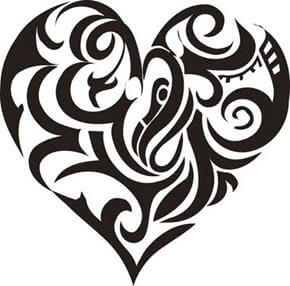 Heart Tattoo Design - see more designs on https://thebodyisacanvas.com