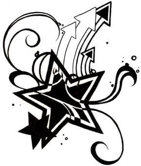 Star Tattoo Design - see more designs on https://thebodyisacanvas.com