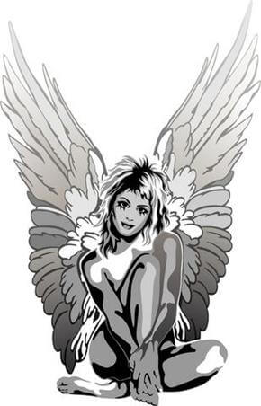 Angel Tattoo Design - see more designs on https://thebodyisacanvas.com