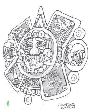 Aztec Tattoo Design - see more designs on https://thebodyisacanvas.com