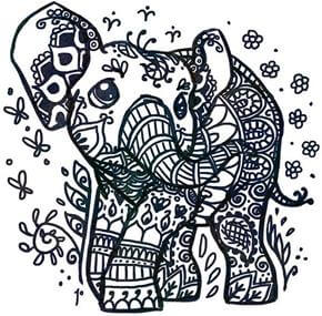 Elephant Tattoo Design - see more designs on https://thebodyisacanvas.com