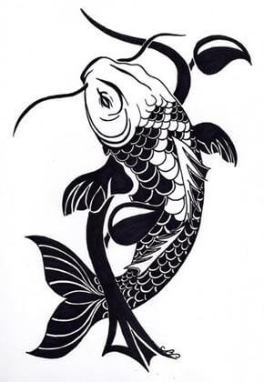 Koi Tattoo Design - see more designs on https://thebodyisacanvas.com
