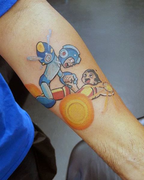 30 Mega Man Tattoos - The Body is a Canvas #MegaMan #tattoos #tattooideas