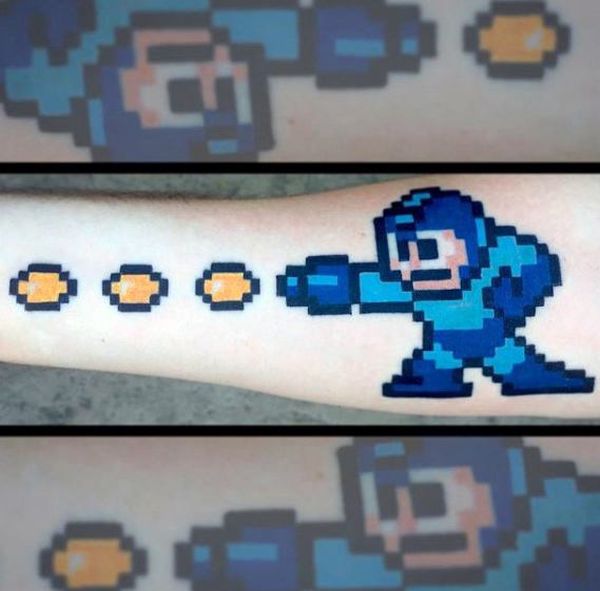 30 Mega Man Tattoos - The Body is a Canvas #MegaMan #tattoos #tattooideas