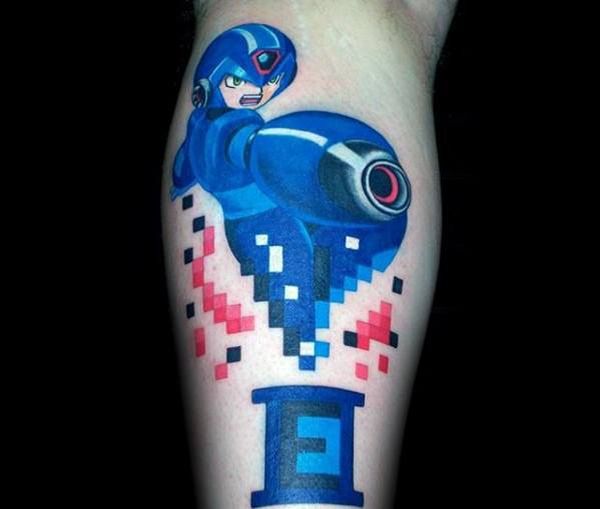 30 Mega Man Tattoos - The Body is a Canvas #MegaMan #tattoos #tattooideas