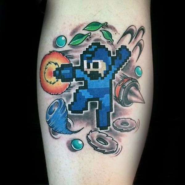 30 Mega Man Tattoos - The Body is a Canvas #MegaMan #tattoos #tattooideas