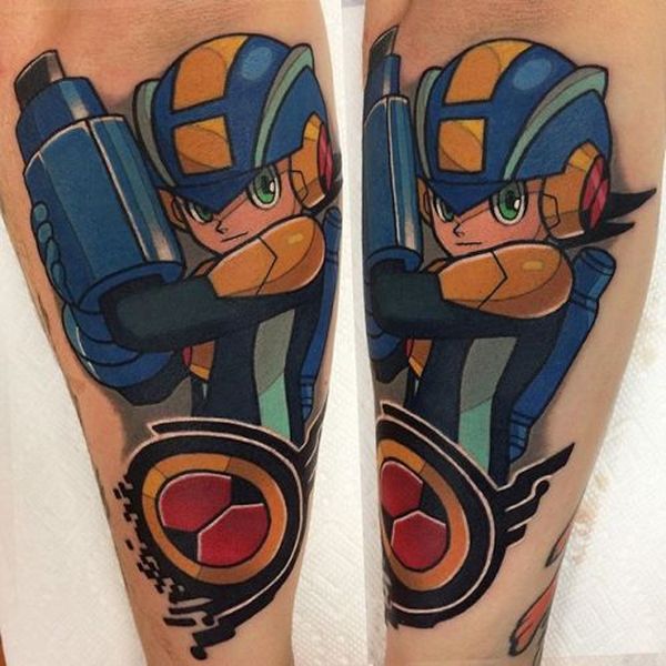 30 Mega Man Tattoos - The Body is a Canvas #MegaMan #tattoos #tattooideas