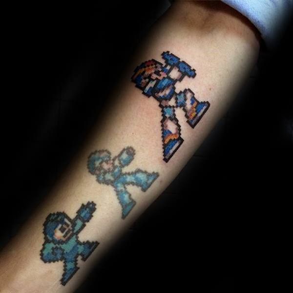 Mega Man tattoo I did a few days ago Ive wanted to