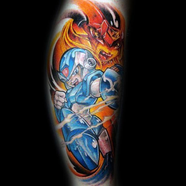 30 Mega Man Tattoos - The Body is a Canvas #MegaMan #tattoos #tattooideas