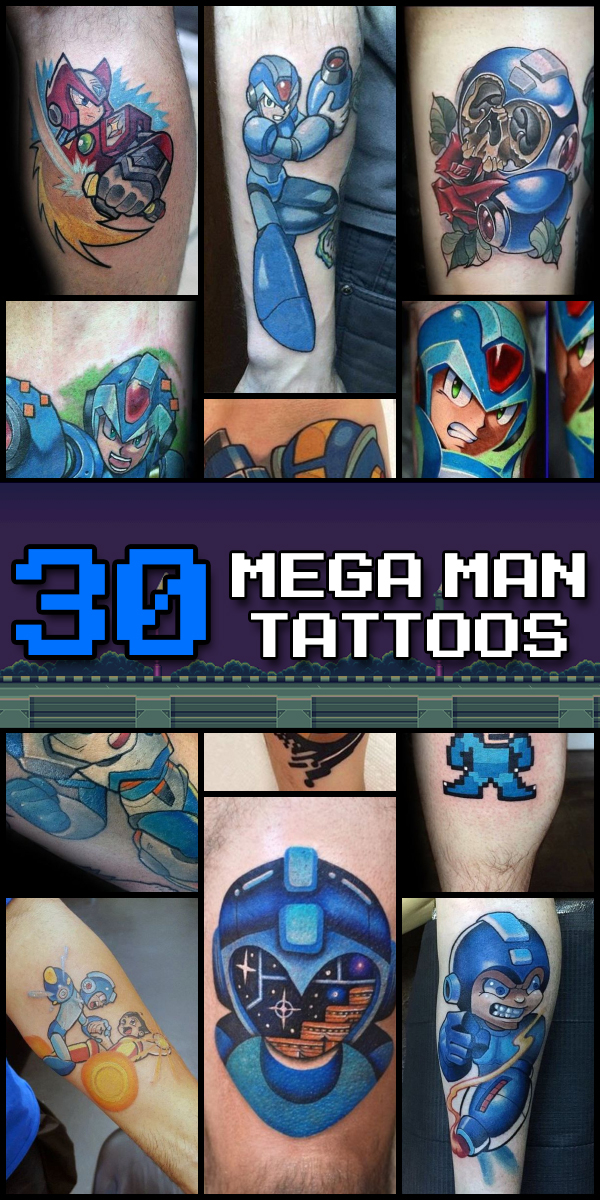 30 Mega Man Tattoos - The Body is a Canvas #MegaMan #tattoos #tattooideas