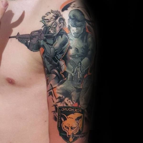 30 Metal Gear Tattoos - The Body is a Canvas #MetalGear #tattoos #tatooideas