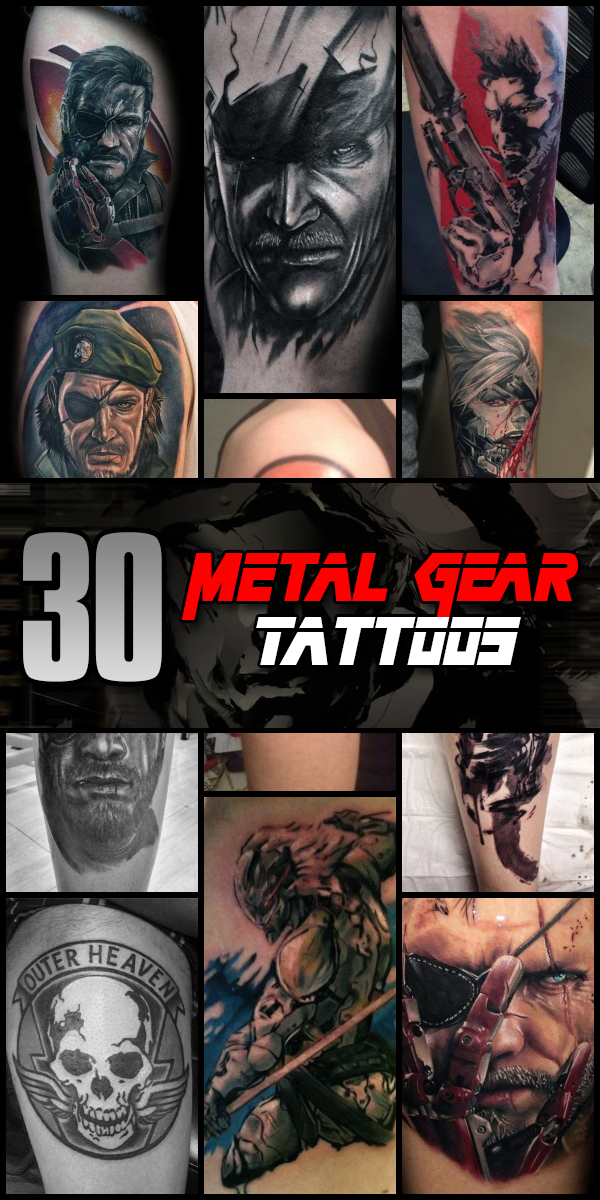 30 Metal Gear Tattoos - The Body is a Canvas #MetalGear #tattoos #tatooideas