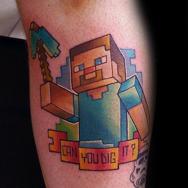 22 Minecraft Tattoos - The Body is a Canvas #Minecraft #tattoos #tattooideas