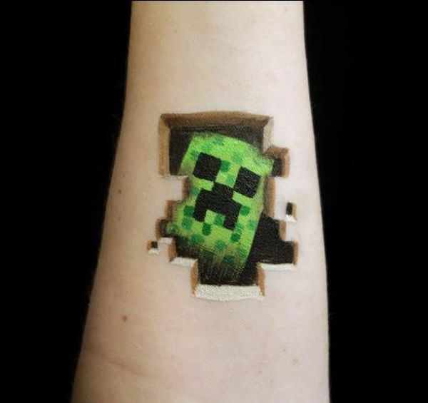 22 Minecraft Tattoos - The Body is a Canvas #Minecraft #tattoos #tattooideas