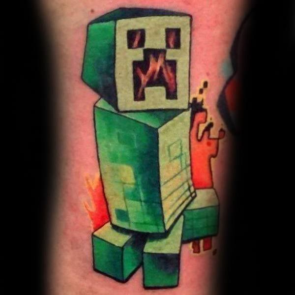 22 Minecraft Tattoos - The Body is a Canvas #Minecraft #tattoos #tattooideas