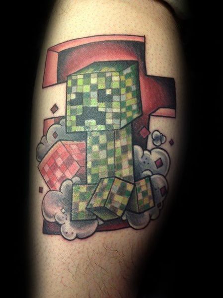 22 Minecraft Tattoos - The Body is a Canvas #Minecraft #tattoos #tattooideas