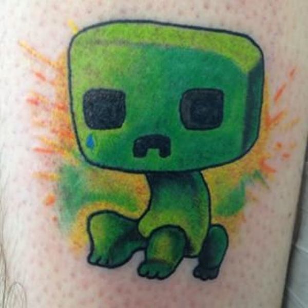 22 Minecraft Tattoos - The Body is a Canvas #Minecraft #tattoos #tattooideas