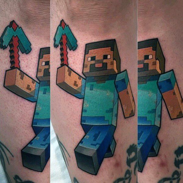 22 Minecraft Tattoos - The Body is a Canvas #Minecraft #tattoos #tattooideas