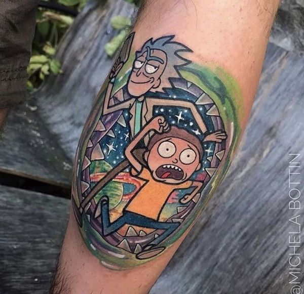 23 Rick and Morty Tattoos - The Body is a Canvas #RickAndMorty #tattoos #tattooideas