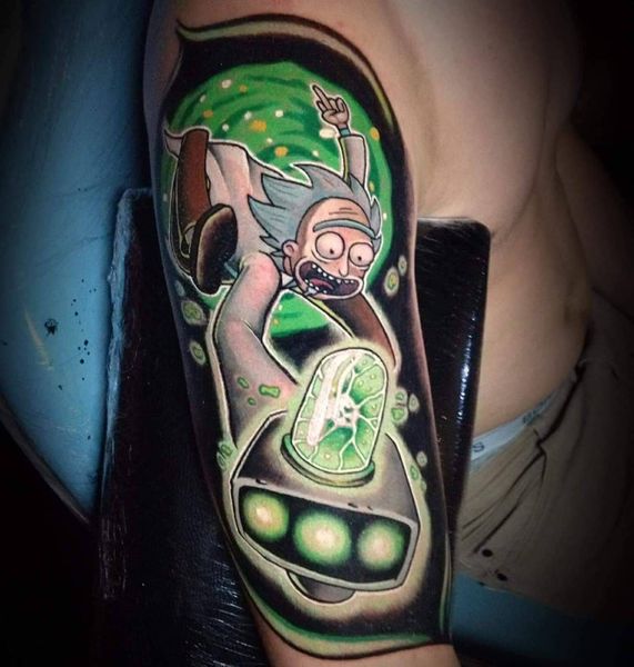 23 Rick and Morty Tattoos - The Body is a Canvas #RickAndMorty #tattoos #tattooideas