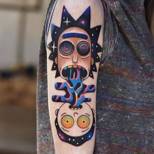 23 Rick and Morty Tattoos - The Body is a Canvas #RickAndMorty #tattoos #tattooideas