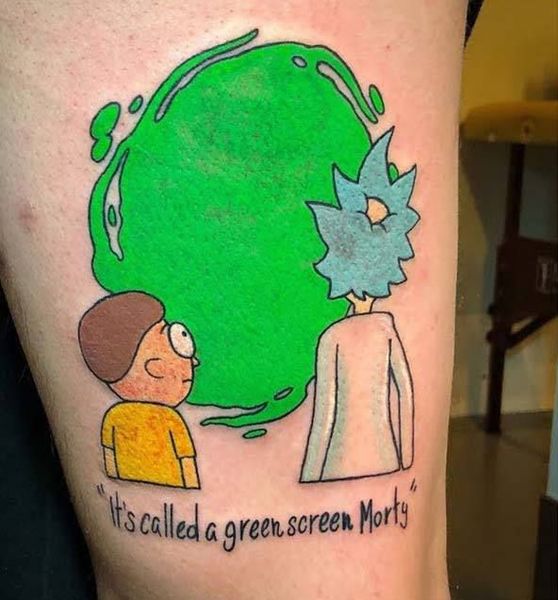 23 Rick and Morty Tattoos - The Body is a Canvas #RickAndMorty #tattoos #tattooideas