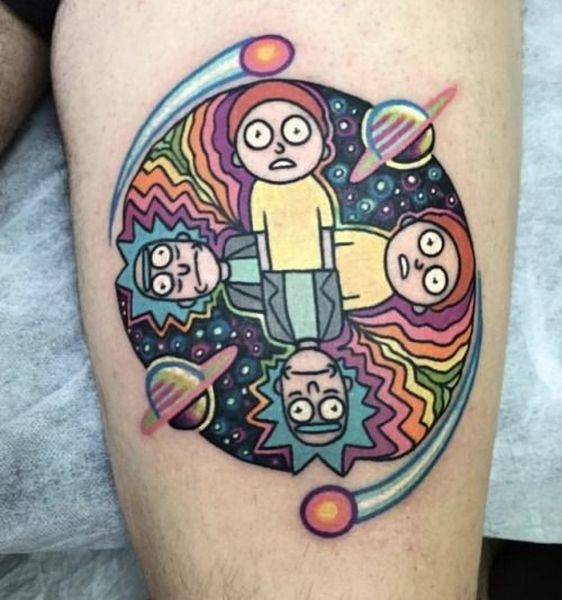 Rick and Morty Tattoo 26  Tatuagem pescoço feminina Tatuagens aleatórias  X tatuagem