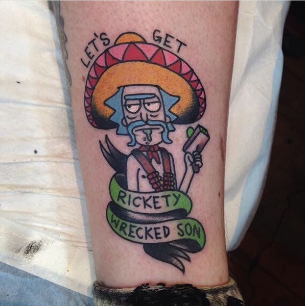 23 Rick and Morty Tattoos - The Body is a Canvas #RickAndMorty #tattoos #tattooideas