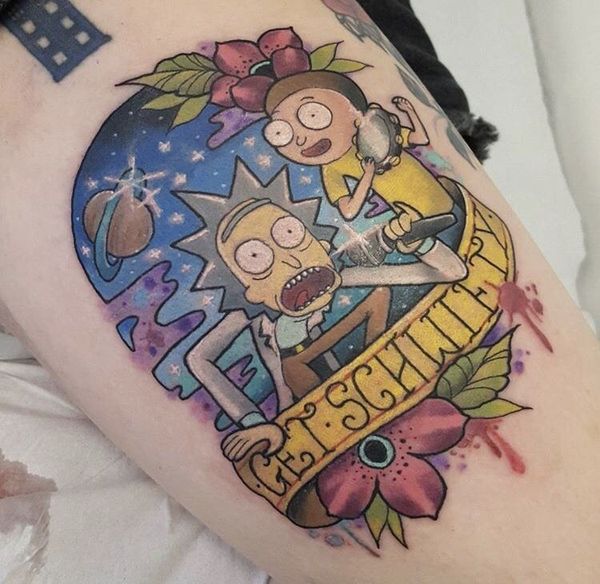 23 Rick and Morty Tattoos - The Body is a Canvas #RickAndMorty #tattoos #tattooideas