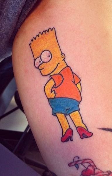 25 Simpsons Tattoos - The Body is a Canvas #Simpsons #tattoos #tattooideas