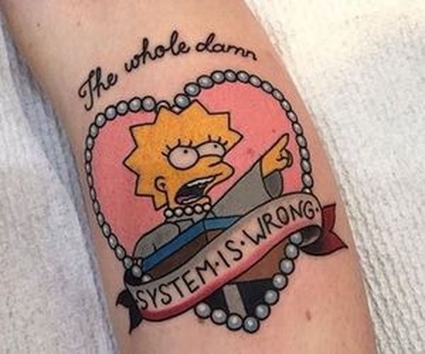 25 Simpsons Tattoos - The Body is a Canvas #Simpsons #tattoos #tattooideas