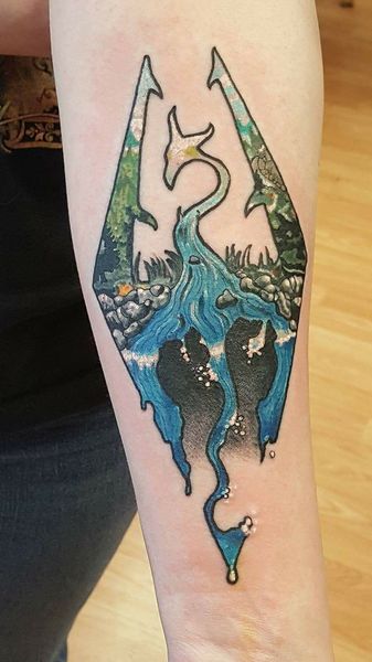 17 Skyrim Tattoos - The Body is a Canvas #Skyrim #tattoos #tattooideas