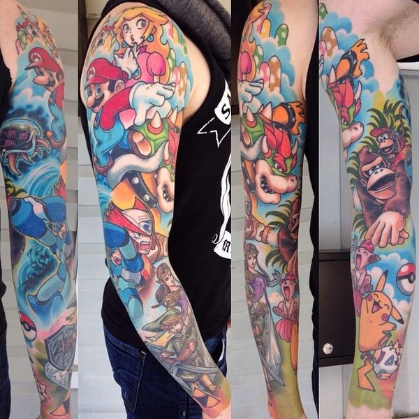 22 Super Mario Tattoos - The Body is a Canvas #SuperMario #tattoos #tattooideas