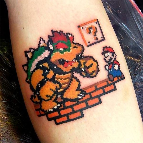 22 Super Mario Tattoos  The Body is a Canvas