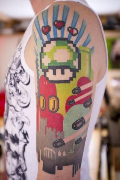 22 Super Mario Tattoos - The Body is a Canvas #SuperMario #tattoos #tattooideas