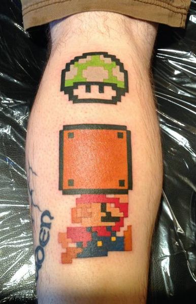 22 Super Mario Tattoos - The Body is a Canvas #SuperMario #tattoos #tattooideas