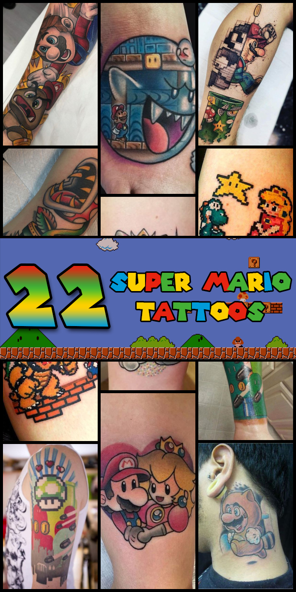 22 Super Mario Tattoos The Body is a Canvas