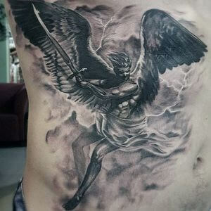 The 80 Best Angel Tattoos for Men  Improb  Angel tattoo men Guardian angel  tattoo Angel tattoo designs